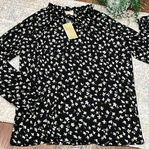 MICHAEL Michael Kors Black Floral Top